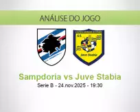Prognóstico Sampdoria Juve Stabia (24 November 2025)