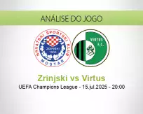Prognóstico Zrinjski Virtus (15 July 2025)