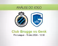 Prognóstico Club Brugge Genk (15 December 2024)