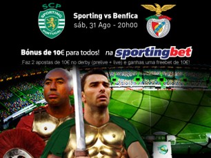 Aposta no Sporting v Benfica e ganha uma freebet de 10€