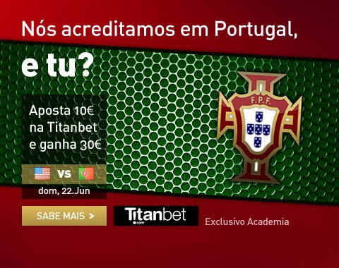 Estados Unidos vs Portugal: Apoia Portugal e ganha 30€