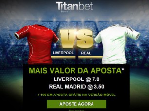Liverpool vs Real Madrid (22 Outubro): o melhor prêmio para apostar nestas equipes