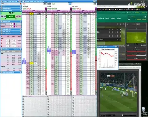 Trading Live em futebol - vídeos comentados de Mr23 - Ep02 Atlético vs Sevilha